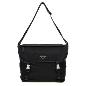 Prada Nylon Business Shoulder strap Bag Re Black Bags